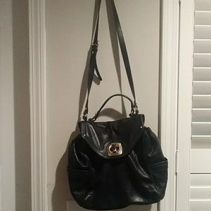 B. Makowsky black leather crossbody purse
